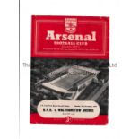 AT ARSENAL / QPR V WALTHAMSTOW AVE. 1954 Programme for the FA Cup tie at Highbury 29/11/1954,