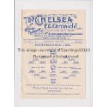 CHELSEA Programme for the Practice match 11/8/1934, ex-binder. Generally good