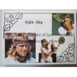 BJORN BORG Large hardback 50 page scrapbook with pictures, newspaper cuttings and articles. Good