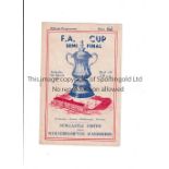1951 FA CUP SEMI-FINAL AT HILLSBOROUGH Programme and newspaper cutting for Newcastle v Wolves 10/3/