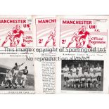 MANCHESTER UNITED RESERVES Seventeen programmes for the reserve games at Old Trafford in 1960/1