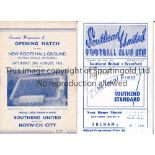 SOUTHEND UNITED Two home programmes v Brentford 30/4/1955, signed on the front cover by the