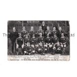 RUGBY UNION 1905 WALES Original team group post card of the Wales team which defeated New Zealand in