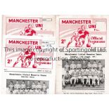 MANCHESTER UNITED RESERVES Twenty programes for the reserve games at Old Trafford in 1961/2