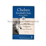 CHELSEA / FESTIVAL OF BRITAIN Two home programmes v Floriana 8/5/1951, slight vertical crease,