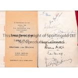 1950 FA CUP FINAL / ARSENAL AUTOGRAPHS Menu, Table Plan and named place cards for Mr & Mrs H.