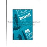 1966 WORLD CUP Scarce 40 page booklet issued in Brazil as a supplement to Reader's Digest entirely