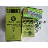SUBBUTEO Three boxed sets, Set N, 2 goals with brown nets, Photographers Trainer Manager, Set