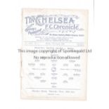 CHELSEA Single sheet programme for the home Practice match Blues v Reds 13/8/1928, ex-binder.