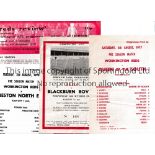 WORKINGTON Four home programmes for Friendlies v Preston 76/7 and Queen of the South 77/8, v