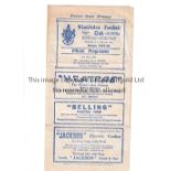 WIMBLEDON V SUTTON UNITED 1938 Programme for the Surrey Charity Shield Final 14/5/1938 at Wimbledon,