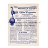 TOTTENHAM HOTSPUR Programme for the home Eastern Counties League match v West Ham United 21/4/