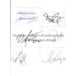 ARSENAL AUTOGRAPHS Approximately 30 signed white cards including Tony Adams, John Radford, Pat Rice,