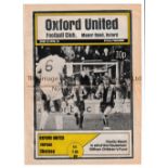 GEORGE BEST Programme for Oxford United v Chelsea 25/4/1977 Charity Match including Best in the