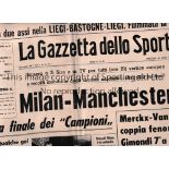 1969 EUROPEAN CUP SEMI FINAL AC MILAN v MANCHESTER UNITED Match played 23/4/1969 at the San Siro,