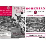 BOHEMIANS Three home programmes v Transport 13/1/1951, Evergreen Utd. 16/3/1952 and Drumcondra 13/