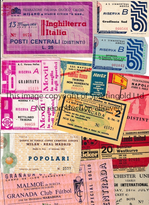 FOOTBALL TICKETS Collection of over 50 rare tickets, mostly football from the early 1960's to