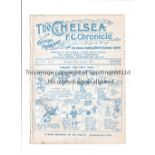 CHELSEA Home programme v Port Vale 22/1/1927. Postponed match. Ex Bound Volume. Generally good