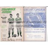 NEWCASTLE UNITED Two programmes for away Friendlies v Drumcondra 6/5/1959 and Shamrock Rovers 3/5/