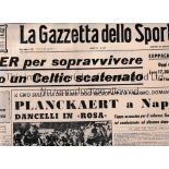 1967 EUROPEAN CUP FINAL INTER MILAN V GLASGOW CELTIC Match played 25/5/1967 in Lisbon. Issue of