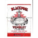 1951 FA CUP FINAL Player's issue souvenir for Blackpool reaching the Final v Newcastle United 28/4/