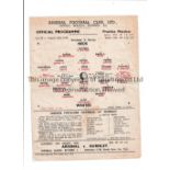 ARSENAL Single sheet programme for the Public Practice Match 13/8/1949, heavily creased and tiny