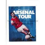 ARSENAL Scarce official programme for the away Friendly v Hibernians of Malta 20/5/1969, team