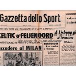 1970 EUROPEAN CUP FINAL CELTIC v FEYENOORD Match played 6/5/1970 at the San Siro, Milan.  Issue of