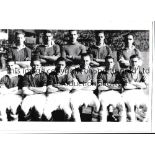 BIRMINGHAM CITY Four b/w photos including a 5" X 3" team group 1946/7 v WBA, 8" X 5" players in