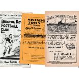 EXETER CITY Three away programmes in season 1948/9 v Grimsby Town FA Cup, stale removed, team