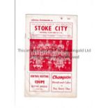 STANLEY MATTHEWS AUTOGRAPHS Programme for Stoke City at home v Sheffield United 18/9/1963 with