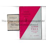 ASTON VILLA 1895/6 Season ticket card, price 6 shillings. Very slightly worn. Plus a Handbook for