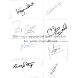 TENNIS AUTOGRAPHS Sixteen signed white cards including Pat Cash, Virginia Wade, Chris Evert, Stan