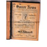 THE SOCCER NEWS 1922/23 Bound volume of Australian magazines / official programmes consisting of