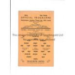 MANCHESTER UNITED Single sheet programme for the away F.A. Youth Cup tie v Wolves 16/3/1959,