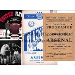 ARSENAL Twenty five programmes: 17 homes 1948 - 1958 including 1948/9 Portsmouth and Tottenham FA