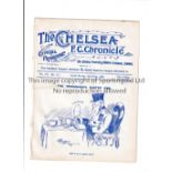 CHELSEA Programme for the home League match in their 3rd season v Liverpool 20/4/1908, ex-binder.