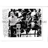 MUHAMMAD ALI V JOE BUGNER 1975 Three 10" X 8" b/w wire photos for the fight in Kuala Lumpur 1/7/