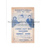 DRUMCONDRA V SHAMROCK ROVERS 1961 Programme for the Charity Match 12/12/1961, very slightly