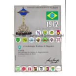 1972 INDEPENDENCE CUP TOURNAMENT (BRAZIL) / SCOTLAND / REPUBLIC OF IRELAND  Scarce official