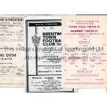 RESERVE & YOUTH TEAM FOOTBALL PROGRAMMES Sixty programmes from the 1950's onwards including