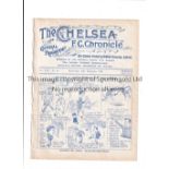 CHELSEA Programme for the home League match at Chelsea v Nottingham Forest 26/12/1923, ex-binder.