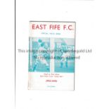 EAST FIFE Handbook for season 1953/4, very slight vertical crease. Generally good