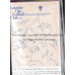 LEICESTER CITY / AUTOGRAPHS Over 170 autographs for Leicester players from the early 1960's to