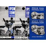 IPSWICH TOWN Over 50 home programmes from 1960/1 to 1969/0, includes 5 from 1961/2. Fair