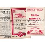 1950'S FOOTBALL PROGRAMMES Over 40 programmes including 4 X 48/9 Arsenal v Newcastle 48/9 pirate