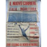 ITALY V ENGLAND 1948 & 1952 Friendly played 16/5/1948 at Stadio Comunale, Turin. Special edition 4-