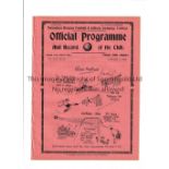 TOTTENHAM HOTSPUR Programme for the home Friendly v Brentford 14/1/1933, ex-binder. Generally good