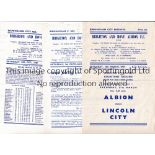 BRIGHTON RESERVES V BIRMINGHAM RESERVES Four programmes for matches at Brighton on 14/3/59 slight