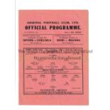 ARSENAL Single sheet programme for the home FL South match v Plymouth Argyle 17/11/1945,